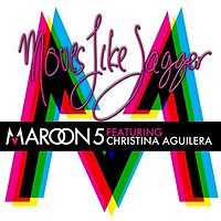 Обложка сингла «Moves Like Jagger» (Maroon 5 при участии Кристины Агилеры, 2011)