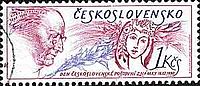Автопортрет художника на марке Чехословакии,1990  (Скотт #2814)
