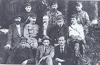 В центре слева на право: Феликс Дзержинский, Юлиан Мархлевский, Феликс Кон. Польревком 1920 г.
