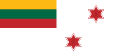 Flag of Lithuania Naval commander 2 stars.svg