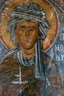 Фресковое изображение святой Елены (Ипомонии)