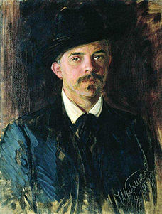 Портрет Л. В. Попова работы И. С. Куликова, 1900 год.