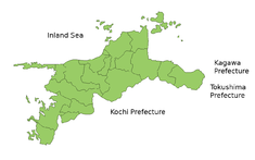 Карта префектуры Эхимэ