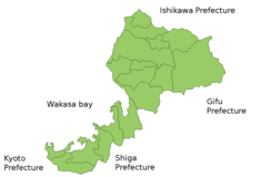 Карта префектуры Фукуи