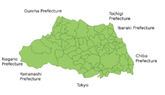 Карта префектуры Сайтама