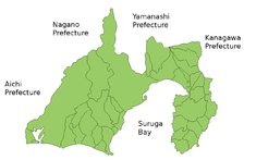 Карта префектуры Сидзуока