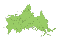 Карта префектуры Ямагути