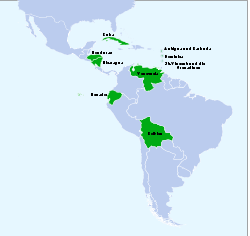 Карта стран ALBA