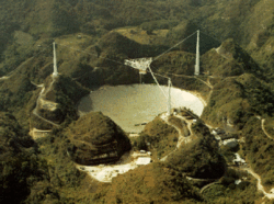 Вид на главный радиотелескоп