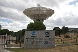 Вид на радиотелескоп