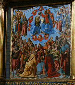Santa Maria Maddalena de' Pazzi, cosimo rosselli, incoronazione della vergine (1505) 03.jpg