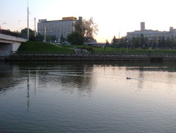 Устье коллектора Немиги на реке Свислочь