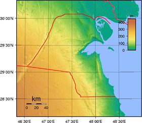 карта: География Кувейта