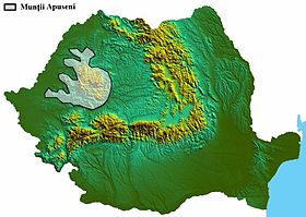 Западный хребет на карте — Западнорумынские горы