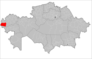 Бокейординский район на карте