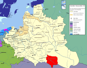 Брацлавское воеводство на карте
