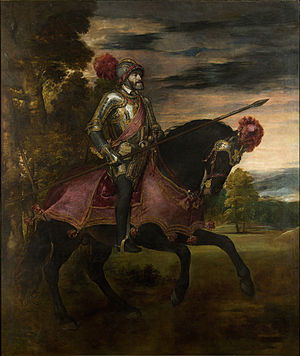 Карл V в сражении при Мюльберге