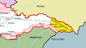 Подкарпатская Русь на карте