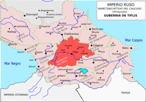 Gubernias del Caucaso - Gubernia de Tiflis - Imperio Ruso.png