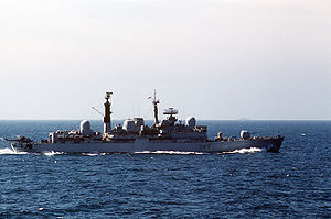 HMS EXETER(D-89), 1 октября 1987 года