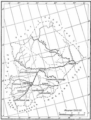 Ирбитский округ, карта