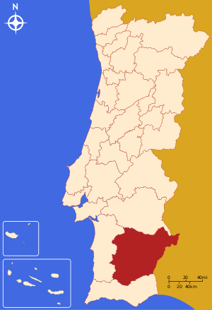 Субрегион Байшу-Алентежу на карте