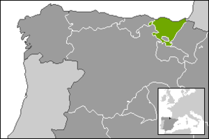 Страна Басков на карте