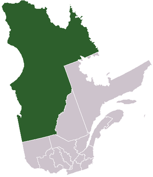 Север Квебека на карте