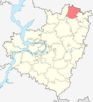 Шенталинский муниципальный район на карте