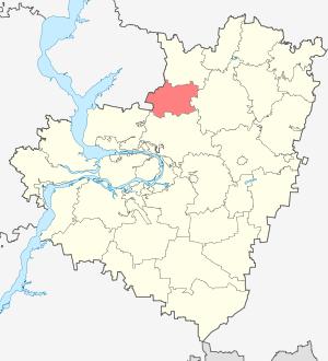 Елховский район на карте