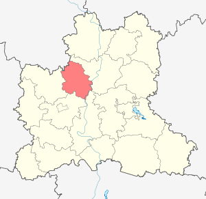 Краснинский район на карте