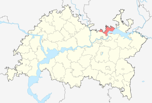 Менделеевский район на карте