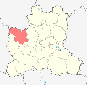Становлянский район на карте