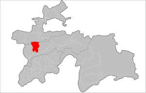 Варзобский район на карте