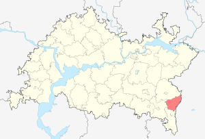 Ютазинский район на карте