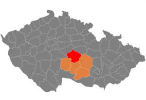 Район Гавличкув-Брод на карте