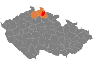Район Яблонец-над-Нисоу на карте