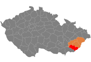 Район Угерске-Градиште на карте