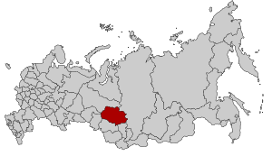 Томская область на карте России