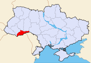 Черновицкая область на карте