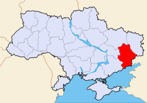 Донецкая область на карте