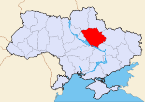 Полтавская область на карте