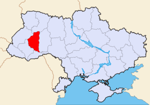 Тернопольская область на карте