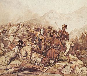 Paintings by Mikhail Lermontov, 1840, Valerik.jpg
