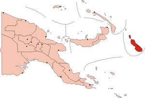 Автономный регион Бугенвиль, карта