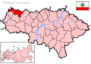 Ртищевский муниципальный район на карте