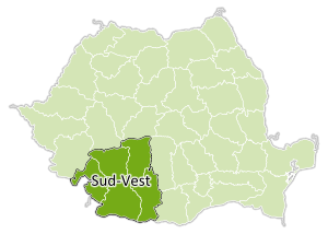 Юго-западный регион развития на карте