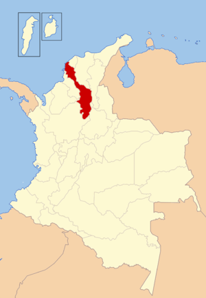 Боливар, карта