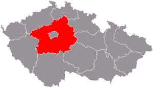 Среднечешский край на карте