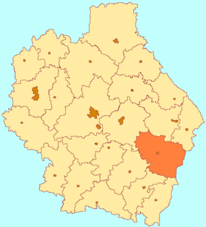 Инжавинский район на карте